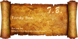 Tordy Bea névjegykártya